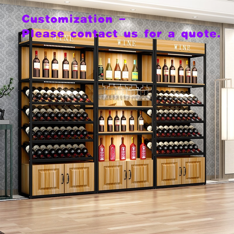 Wine Beer Supermarket - Maßgefertigter Wein- und Bier-Präsentationsschrank, Weinregal, Weinkeller,