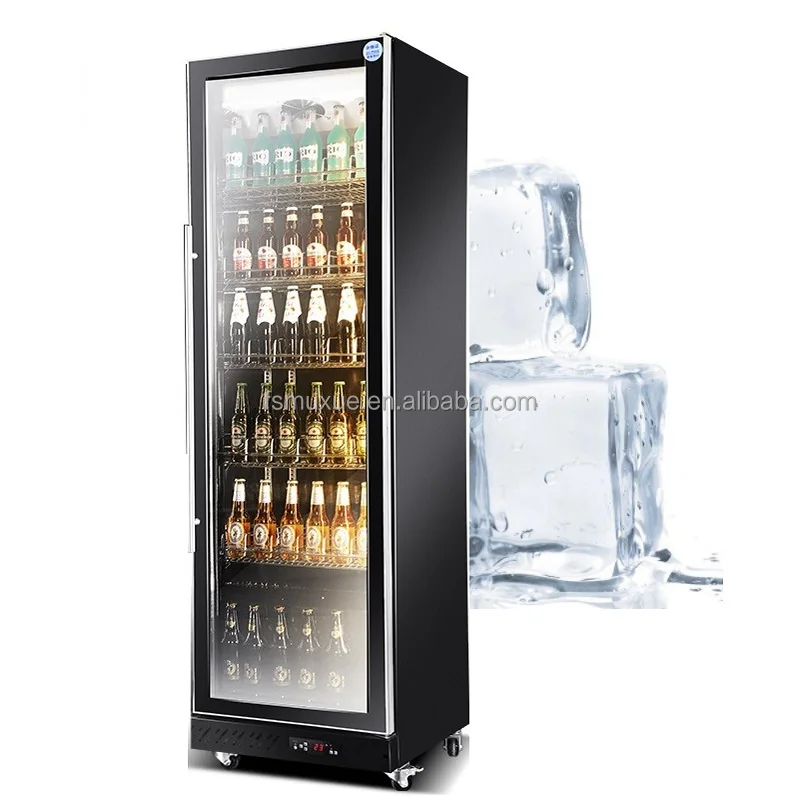 Wine Beer Cooler Fridge - MUXUE kommerzieller Bierkühler, Kühlschrank, 1, Glastür,