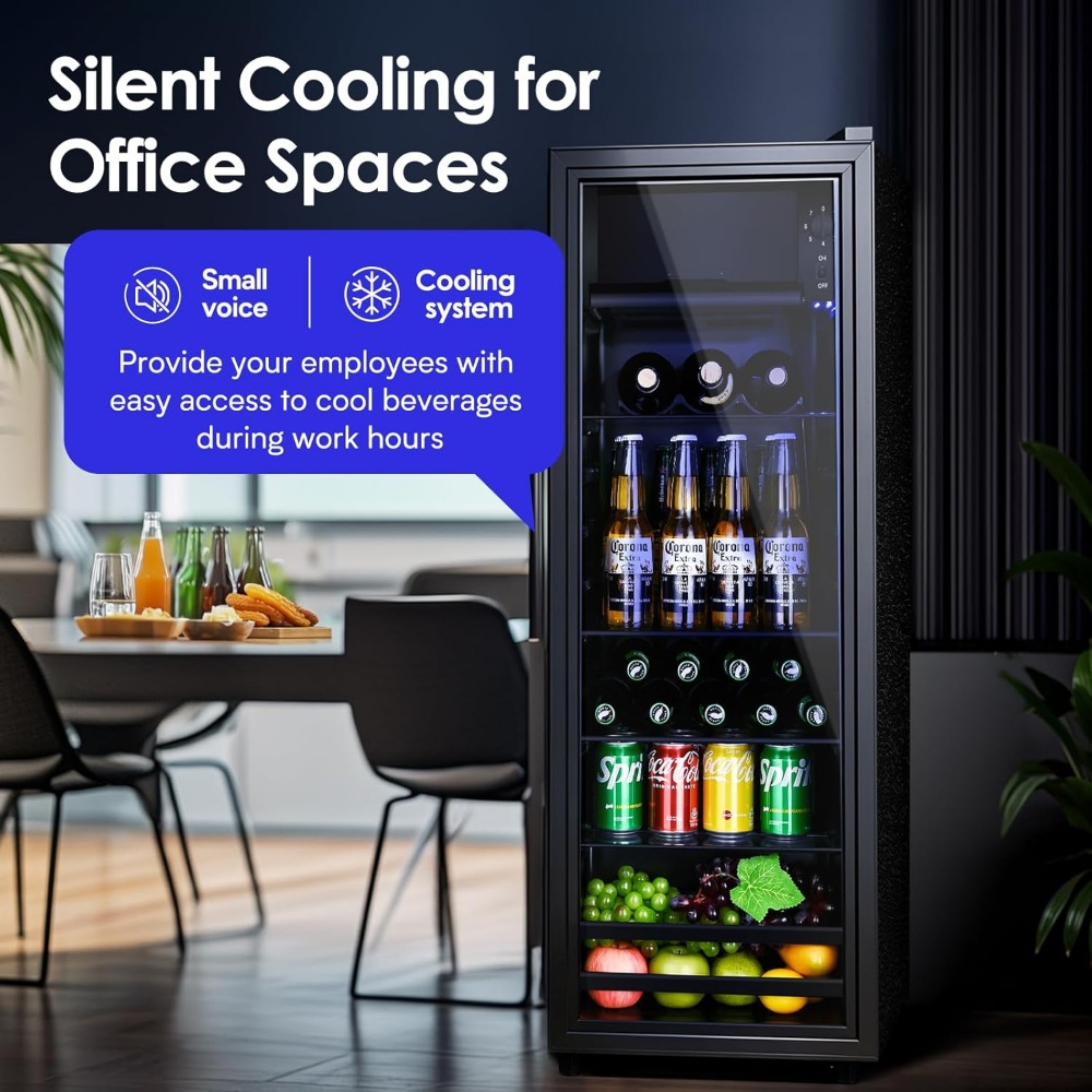 Wine Beer Cooler Fridge - Kleiner Getränkespender, Getränkekühlschrank 4,5 Cu.Ft, Mini-Kühlschrank
