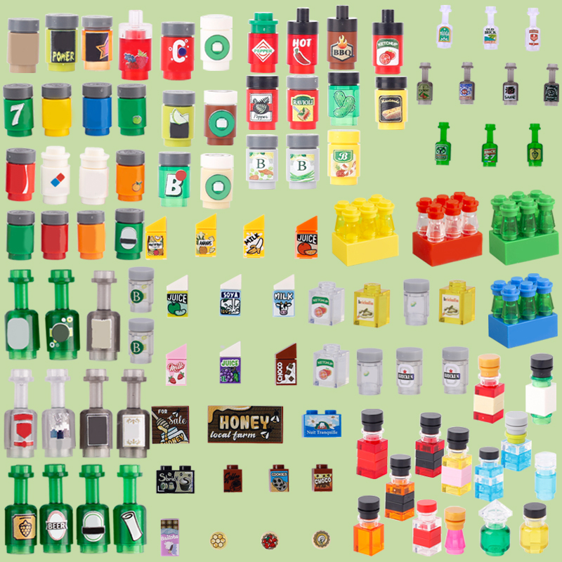 Wine Beer Supermarket - Moc Stadt Straßen figuren trinken Flasche