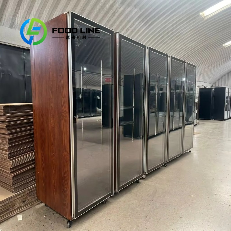 Wine Beer Cooler Fridge - Maßgefertigter Getränkekühlschrank mit Luxus-Rosenholz-Finish, Einzelglastür, Vertikaler