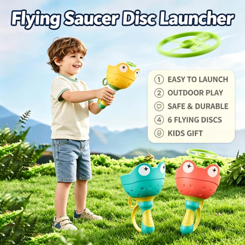Cocktail Shaker Set - Fliegende Untertasse mit Abschussmechanismus, Kinder-Flugspielzeug, UFO