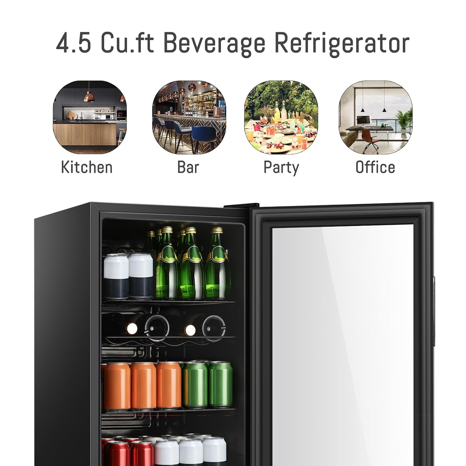4,5 Kubikfuß Getränkekühlschra – Wine Beer Cooler Fridge Bewertung und Preis